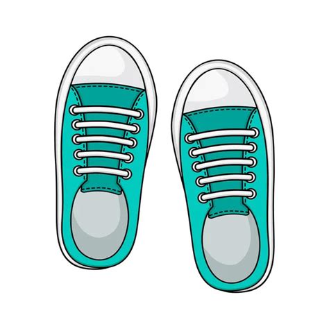 Vector zapato niño Par dibujado mano de zapatos de niños Vector de