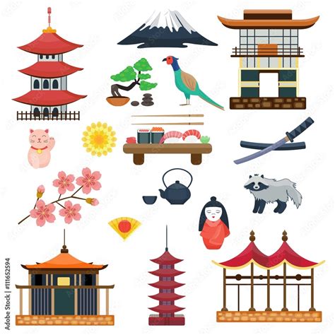 Vetor De Japan Vector Collection Japanese Traditional Symbols Culture