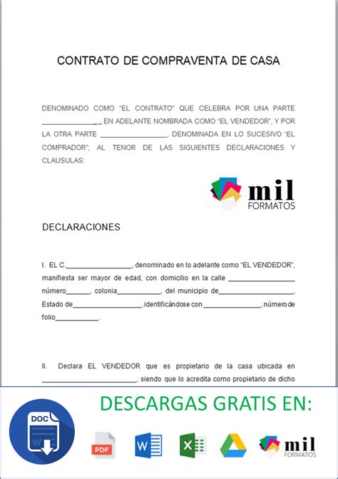 Contrato De Compraventa De Vehículo Sencillo Ejemplos Formatos Word Pdf