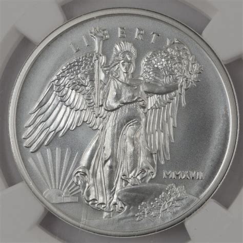 2017 1oz Silver Saint Gaudens Winged Liberty Commemorative NGC MS70