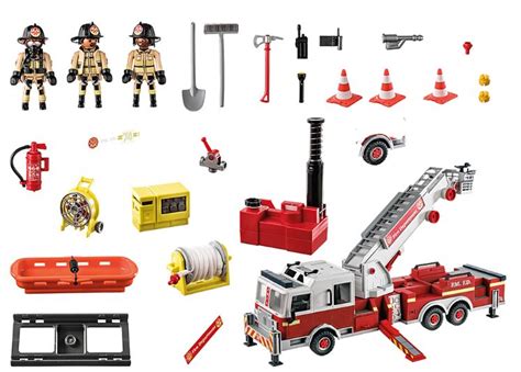 Playmobil City Action Camion De Pompiers Avec Chelle