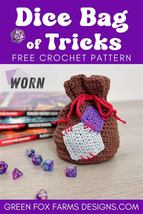 DnD Dice Bag Of Tricks - FREE Crochet Pattern For TTRPGs • Green Fox ...