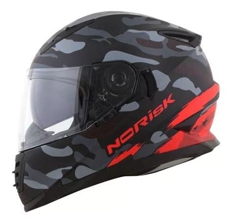 Casco Integral Norisk FF302 Soul Destroyer Negro Y Rojo Para Moto