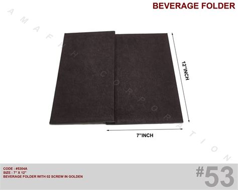 Fine Quality Leatherette Material Screw Beverage Menu Folder For