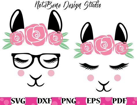 Llama Svg Cute Llama Birthday Girl Cute Llama Face In Etsy Cute