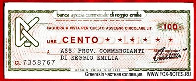 Banca Agricola Di Reggio Emilia Miniassegni