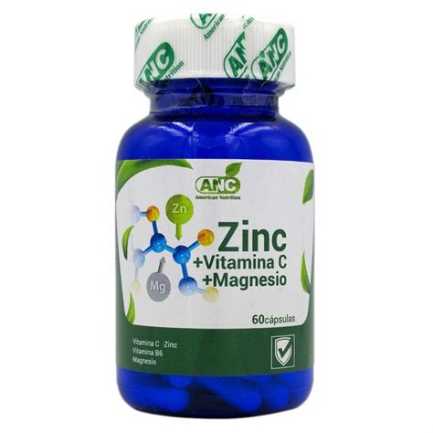 Zinc Vitamina C Magnesio 60 Capsulas Marca ANC Tremus