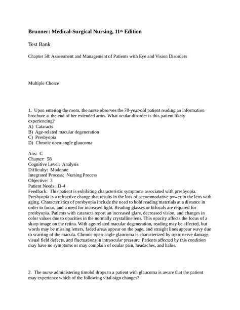 Chapter Assessment And Management Of Patients With Eye And Vision