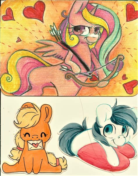 1966020 Safe Artist Cutepencilcase Applejack Princess Cadance Oc