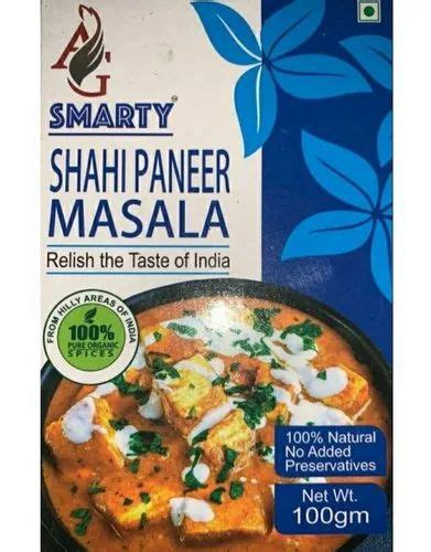 AG Smarty Shahi Paneer Masala Packaging Size 100 G Packaging Type