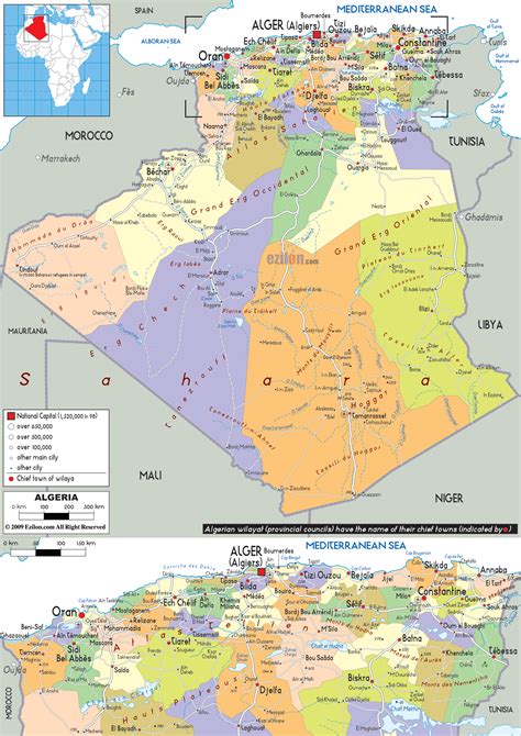 Bản đồ Algeria Địa Ốc Thông Thái