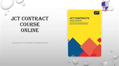 Jct Contract Contract Contract Management Teaching