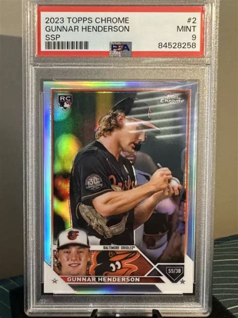 SSP2023 TOPPS CHROME Gunnar Henderson 2 Rc Variation Image Ssp Psa9