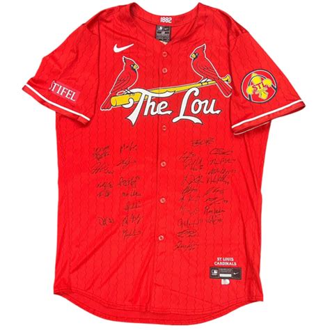 2024 St. Louis Cardinals Team Signed City Connect Jersey (Size 48) | St ...