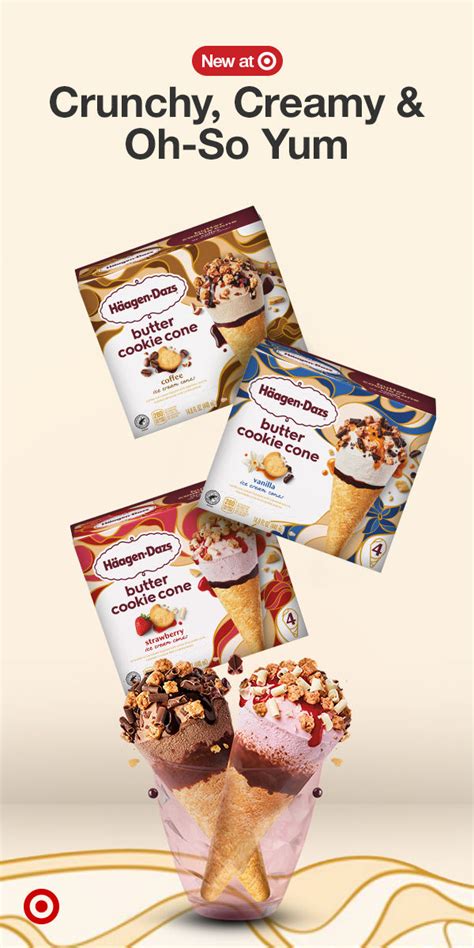 New Häagen Dazs Butter Cookie Cones Butter Cookies Ice Cream Flavors