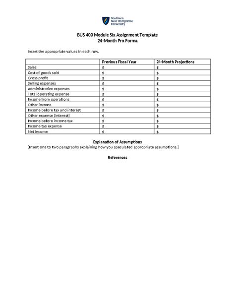 BUS 400 Module Six Assignment Template BUS 400 Module Six Assignment