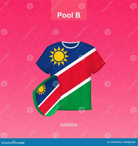 Rugby Jersey of Namibia Team with Flag of Namibia Stock Vector ...