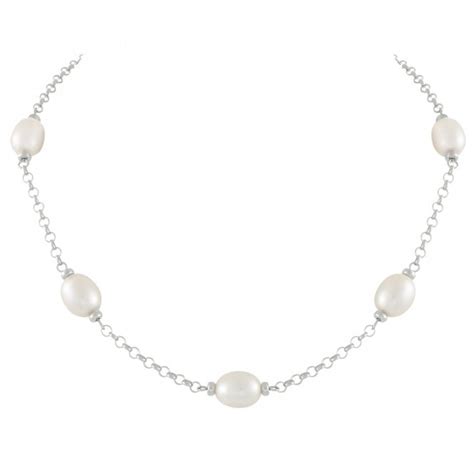 Doyenne Aaa White Freshwater Pearl Sterling Silver Necklace