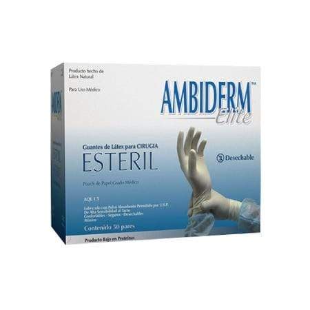 GUANTE DE LATEX ESTERIL TALLA 7 AMBIDERM Flosamed