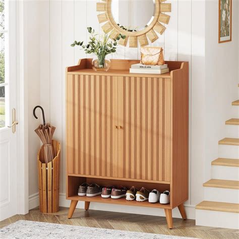 Tribesigns Shoe Cabinet with Doors, Shoe Storage Cabinet with ...