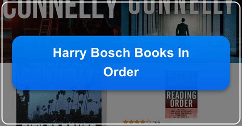 Harry Bosch Books In Order A Comprehensive Guide Lbibinders