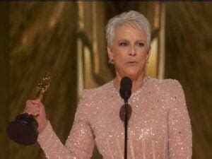 Oscars Jamie Lee Curtis Wins Best Supporting Actress