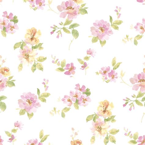 Captiva Pink Watercolor Floral Wallpaper |Wallpaper And Borders |The ...