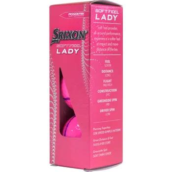 Srixon Soft Feel Lady 8 Pink Golf Balls Golfballs