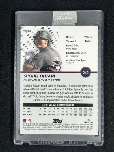 大谷翔平 2023 Topps Pristine Shohei Ohtani Pristine Refractor Encased オール