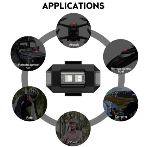 7 Renk Bisiklet Motosiklet Drone Işığı Çakarlı Lamba MC 502