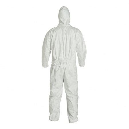 Dupont Tyvek 400 Hooded Disposable Coveralls Zipper Elastic Wrist