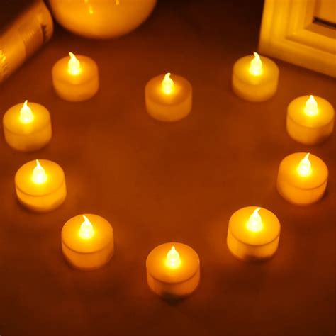 Remote Control Tea Lights Flickering Long Lasting Battery Operated LED