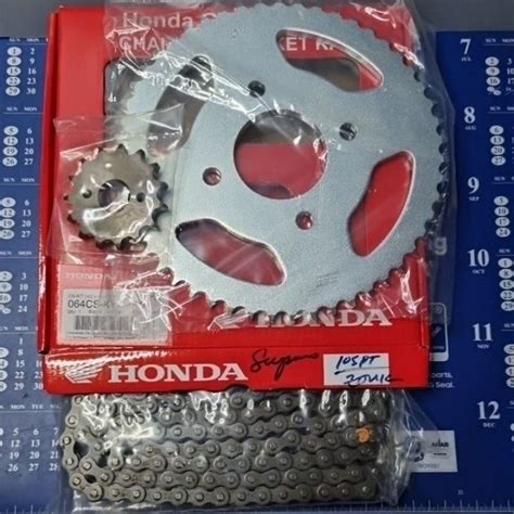 Honda Tmx Supremo Chain Sprocket Set Genuine Shopee Philippines