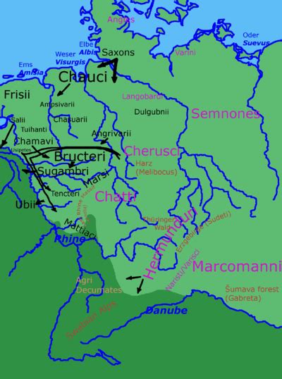 Suebi - Wikipedia | Germanic tribes, History, Europe map