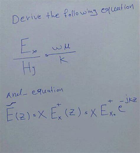 Solved Derive The Following Equation Yo E Hy Wll K And Chegg