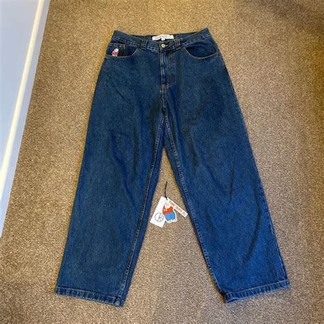 Polar big boy jeans Size M Navy blue Worn a few... - Depop