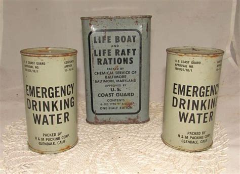 Three Vintage Us Coast Guard Life Boat And Life Raft Rations And Etsy