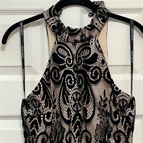 Bisou Bisou Dresses Bisou Bisou Lace Black And Nude Dress Poshmark