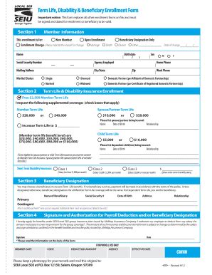 Fillable Online Seiu Lifemap Enrollment Form Seiu Local