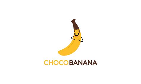 Chocolate Banana Logo Illustration With Funny Character 23798174 Vector