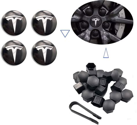 RCCT Model 3 Aero Wheel Cap Kit Fits Tesla 2021 2022 Y S X Hub Caps