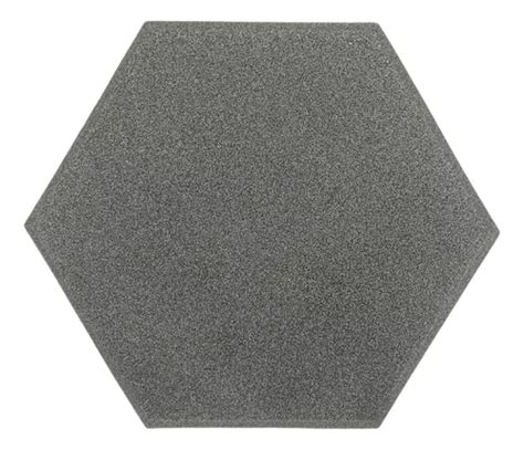 Espuma Acústica Hexagonal 30cmx2cm C 100 Cinza Claro 4 Cola