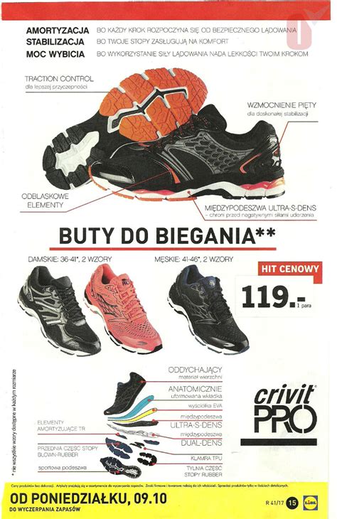 Lidl gazetka od 09 10 2017 październik buty do biegania