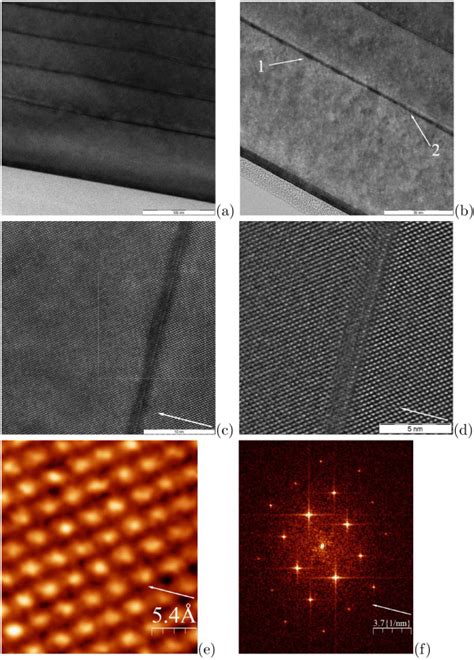 Hrtem Data For The Five Layer Ge Si Heterostructure With Buried Ge Download High Quality