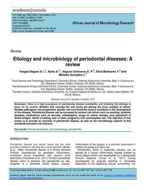 Pdf Etiology And Microbiology Of Periodontal Diseases Dokumen Tips