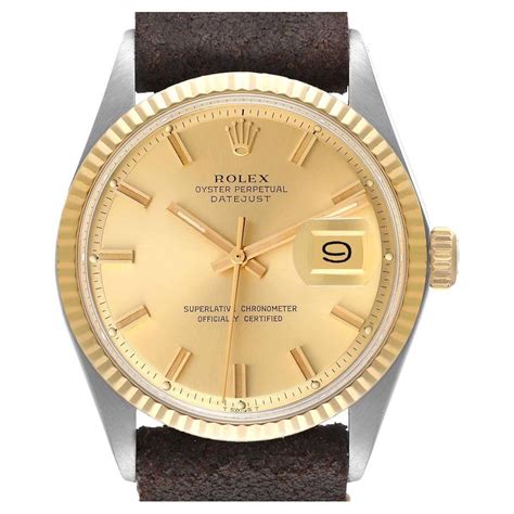 Rolex Datejust Jubiless Vintage K Yellow Gold Champagne Dial Men