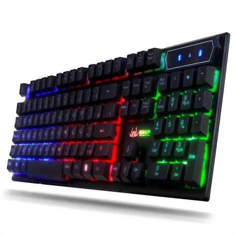 Teclado Pc Gamer Led Rgb Semi Mec Nico Abnt Usb E Sports Computador