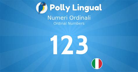 Italian Ordinal Numbers