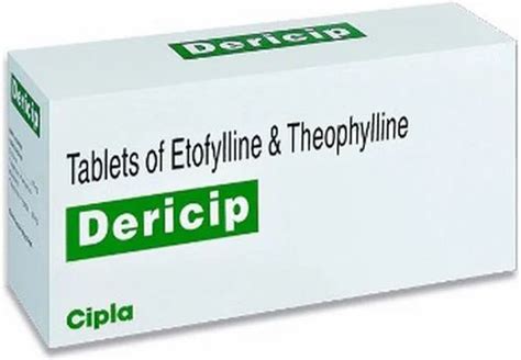 Etofylline And Theophylline Tablets For Antiasthmatic Tablet Dericip