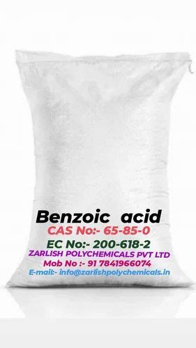 Benzoic Acid For Food And Beverage Packaging Type Hdpe Bag At Best